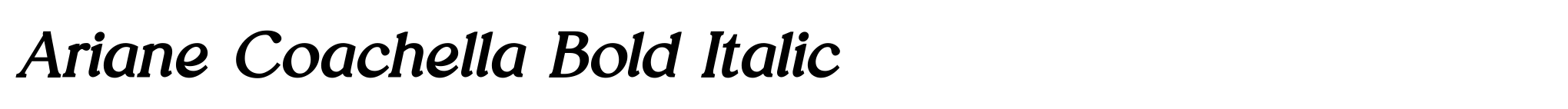 Ariane Coachella Bold Italic image